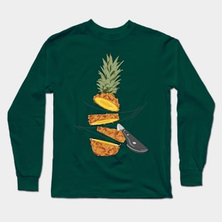 Slicing Pineapple Long Sleeve T-Shirt